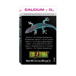 Suplemento de calcio y vitamina D3 en polvo para reptiles, Varios tamaños.