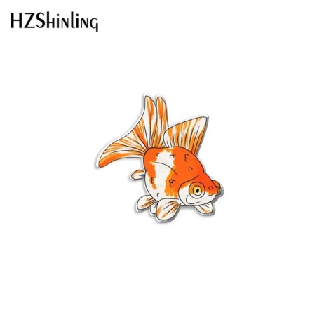 Pin en acrílico de peces.