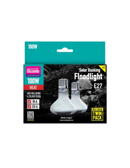 PACK DOBLE 100W Solar Basking Floodlight