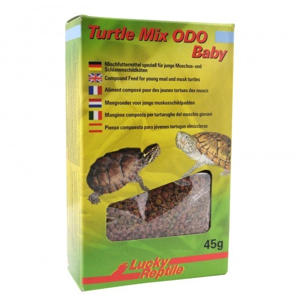 Lucky Reptile Turtle Mix "Odo" 45gr, Pienso completo para tortugas de pantano babys.