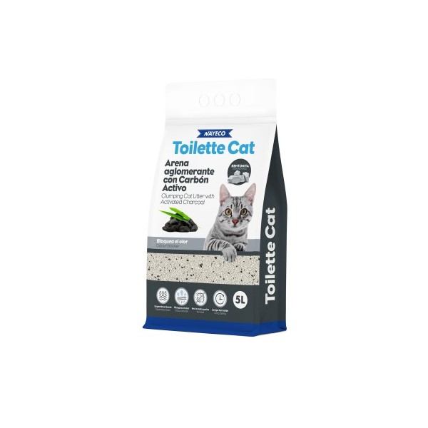 TOILETTE CAT ARENA AGLOMERANTE BENTONITA CON CARBON