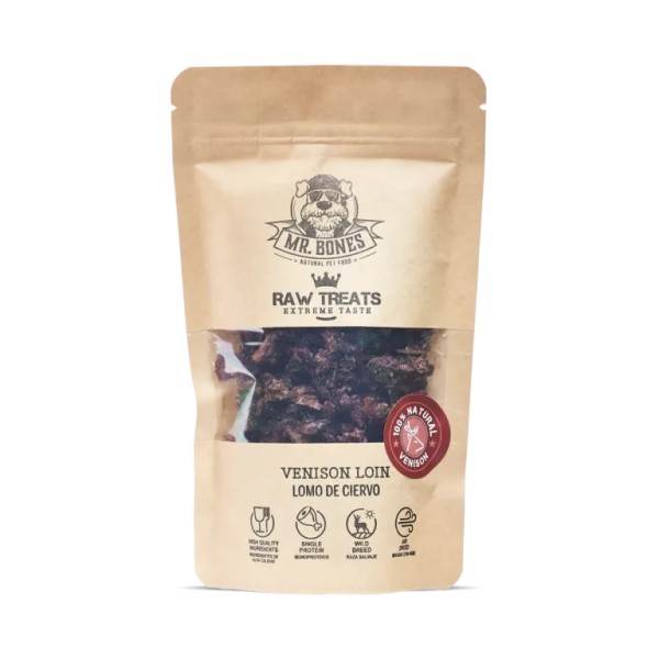 Raw Treats Ciervo – Snack natural para perro y gato