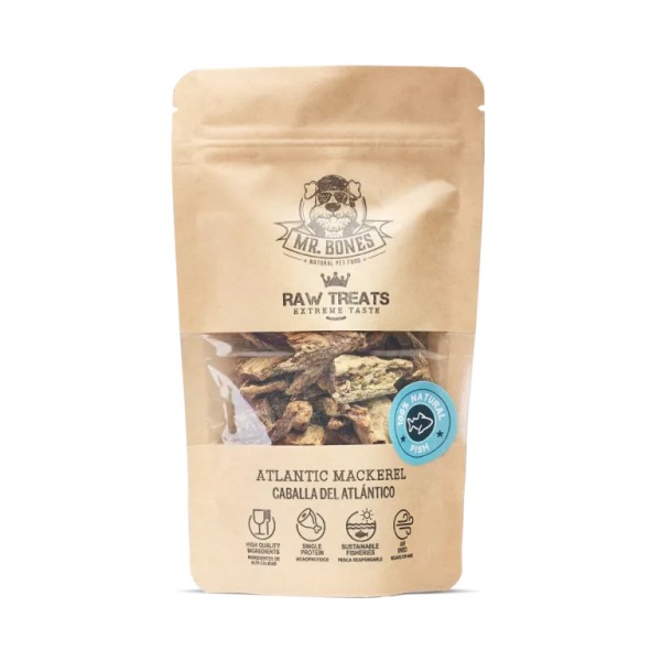 Raw Treats Caballa – Snack natural para perro y gato