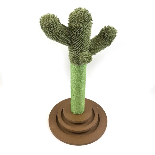 Poste de juego y rascador para gatos de cactus