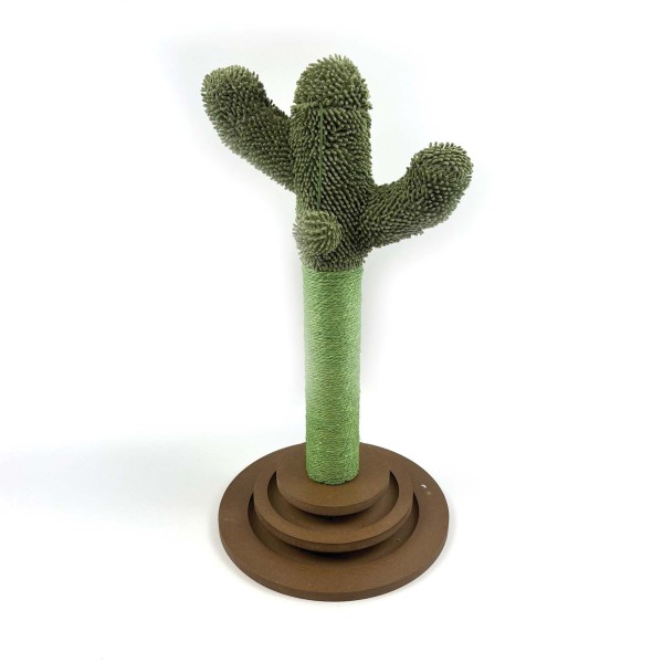Poste de juego y rascador para gatos de cactus
