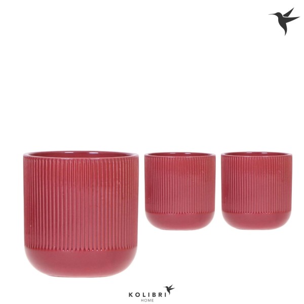 MACETA Kolibri Home Flare pot red 12CM