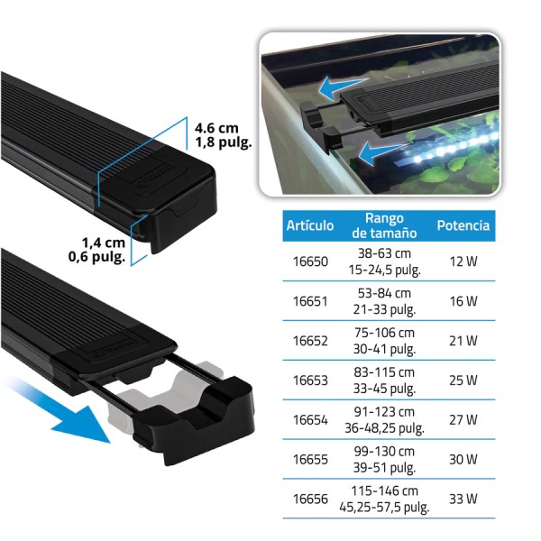 Fluval Aquasky 3.0 LED - Pantalla LED inteligente