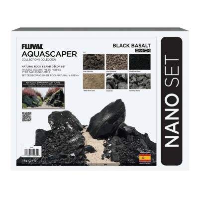 Kit Aquascaper Fluval Black Basalt para crear paisajes acuáticos naturales