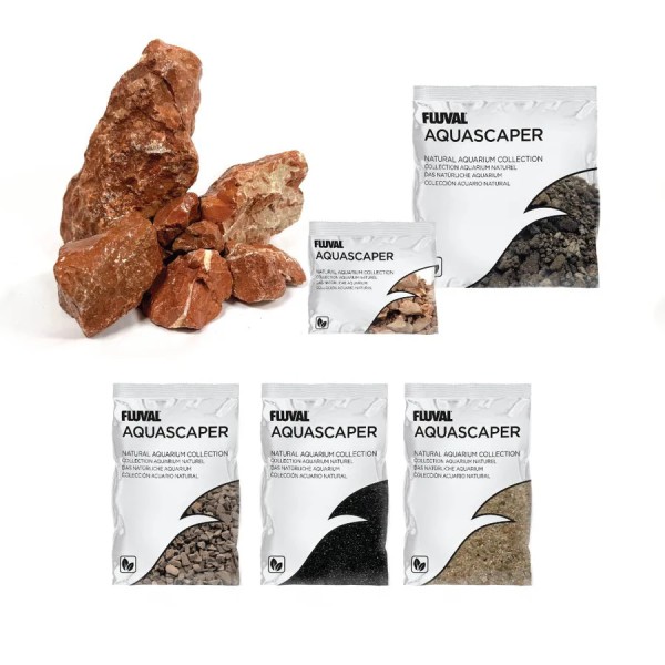 Kit de piedras y grava Fluval Red Rock Canyon para acuascaping natural