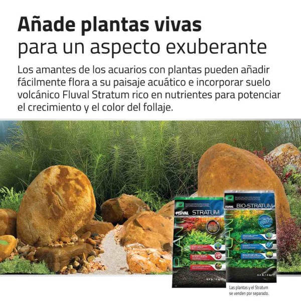 Kit de piedras y grava Fluval Yellowstone Canyon para acuascaping natural