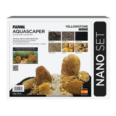 Kit de piedras y grava Fluval Yellowstone Canyon para acuascaping natural