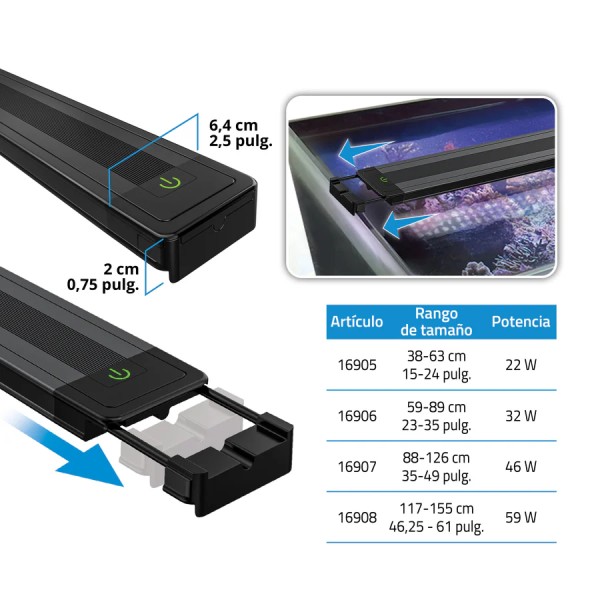 Pantalla Fluval Reef 4.0 LED para acuarios marinos de arrecife