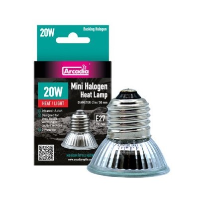 Arcadia Mini Halogen Heat Lamp 20 W – Lámpara Halógena de Calor para Reptiles 2