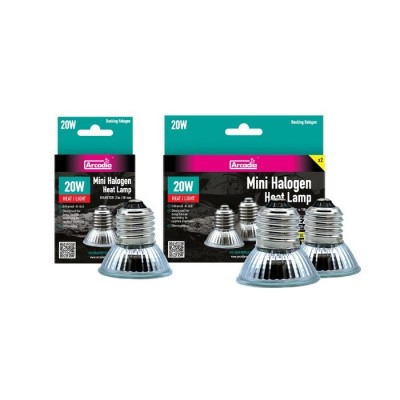Arcadia Mini Halogen Heat Lamp 20 W – Lámpara Halógena de Calor para Reptiles