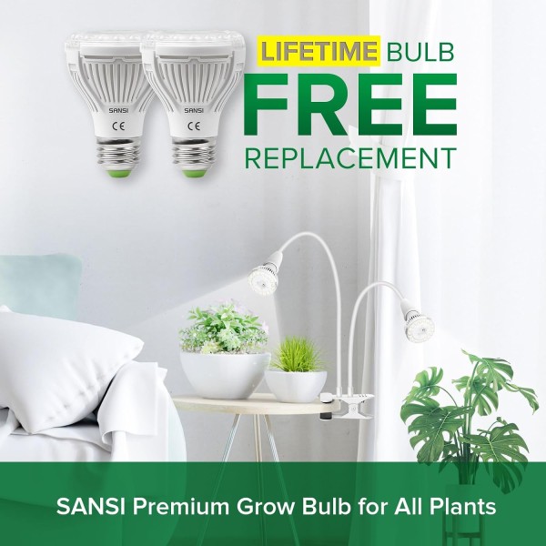 Lámpara LED para Plantas 20 W 2 Cabezales Ajustables | SANSI