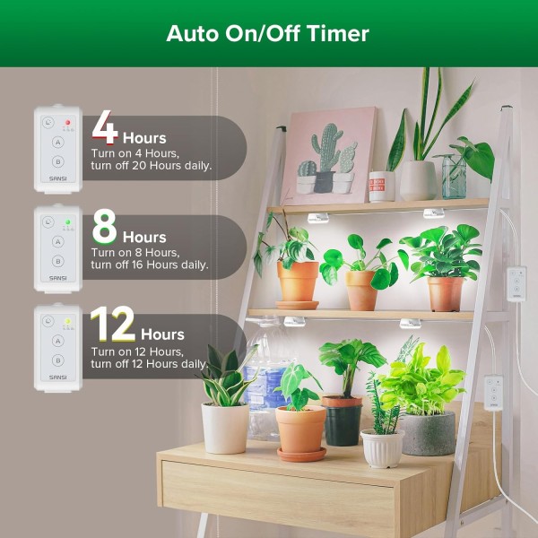 Lámpara LED para Plantas Puck 10 W con Temporizador y Regulador | SANS
