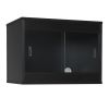 Terrario / Vivarium de melamina en negro. 61x46x46.